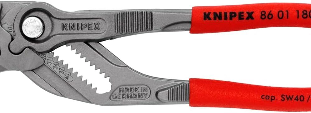 KNIPEX Tools - Pliers Wrench, Black Finish (8601180), 7 1/4-Inch, Black Finish