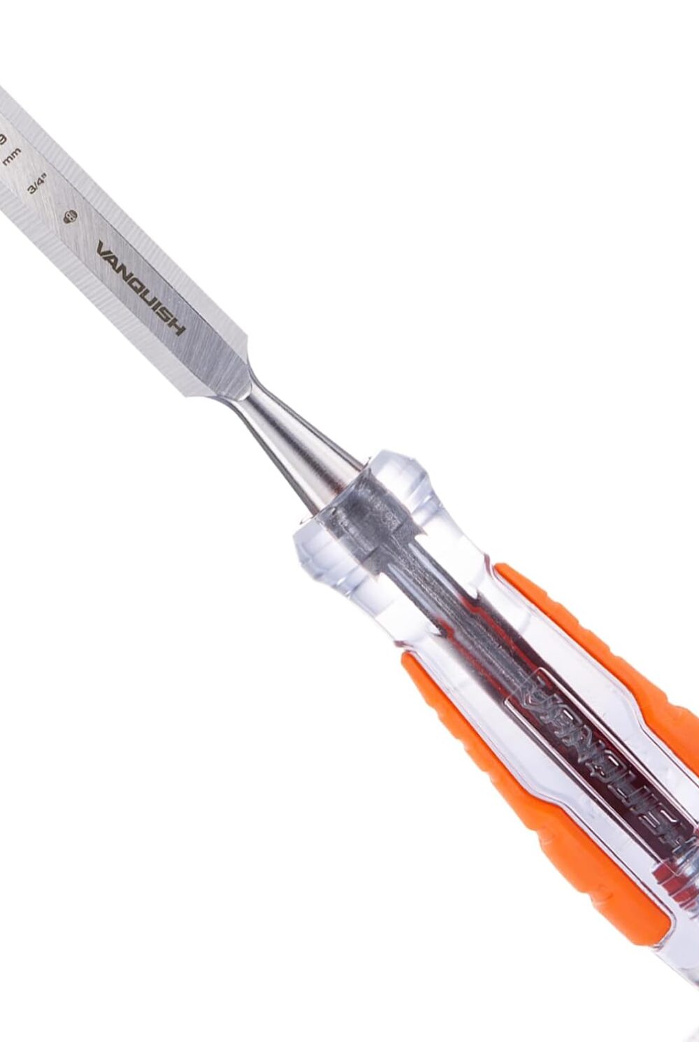 VANQUISH High-Impact Wood Chisel with One-Piece Forged Blade 3/4 Inch Go-Thru Mortise Chisel for Woodworking (4605)