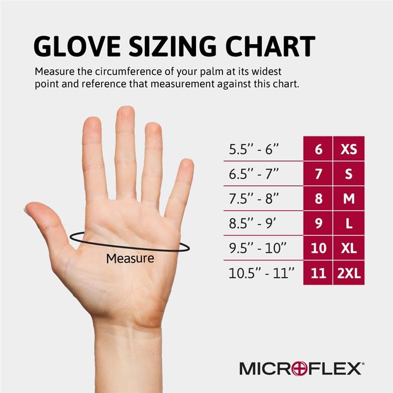 Ansell MICROFLEX Diamond Grip MF-300 Disposable Latex Gloves, XL, (1000) | Natural, Size 10 (XL), unisex latex exam tear resistant gloves with textured grip, ideal for automotive & lab, 1000/Case - Image 5